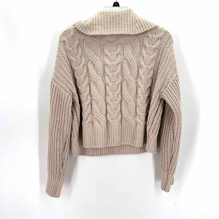 Size L PINK ROSE Tan Sweater