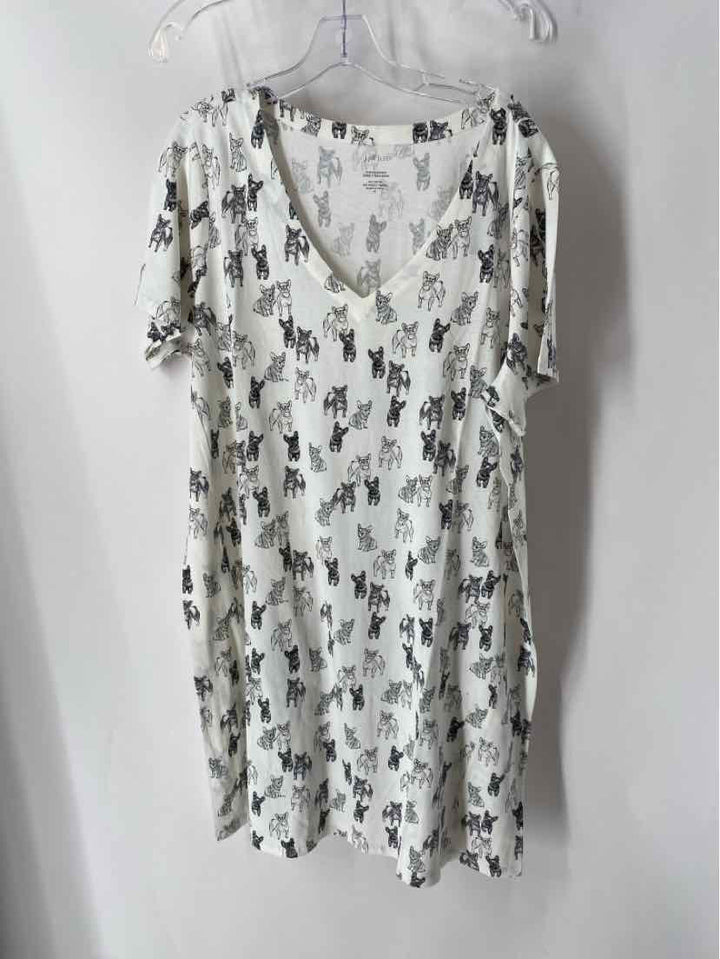 Size XL J JILL White Print Pajamas