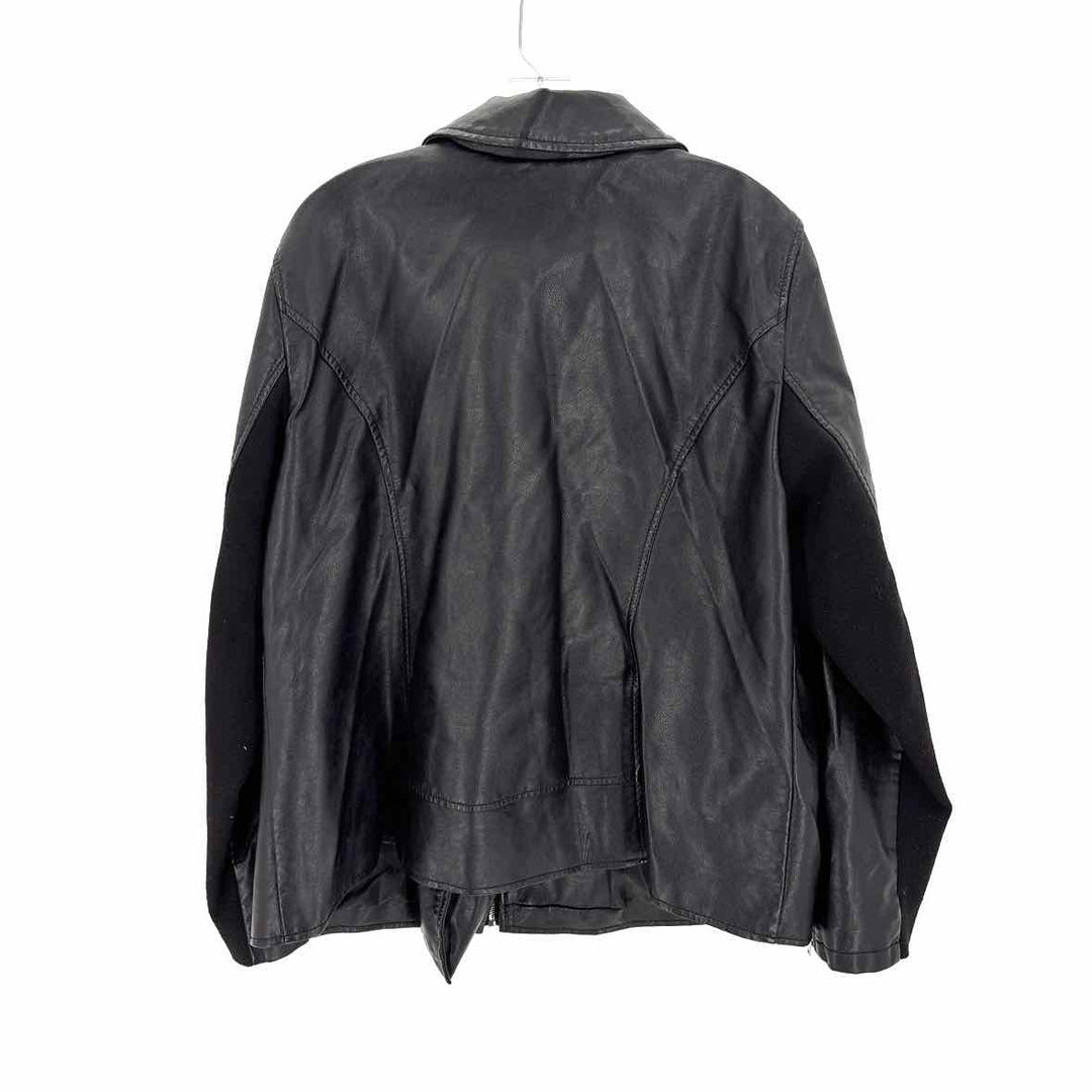 Size 18/20 LANE BRYANT Black Faux Leather Jacket
