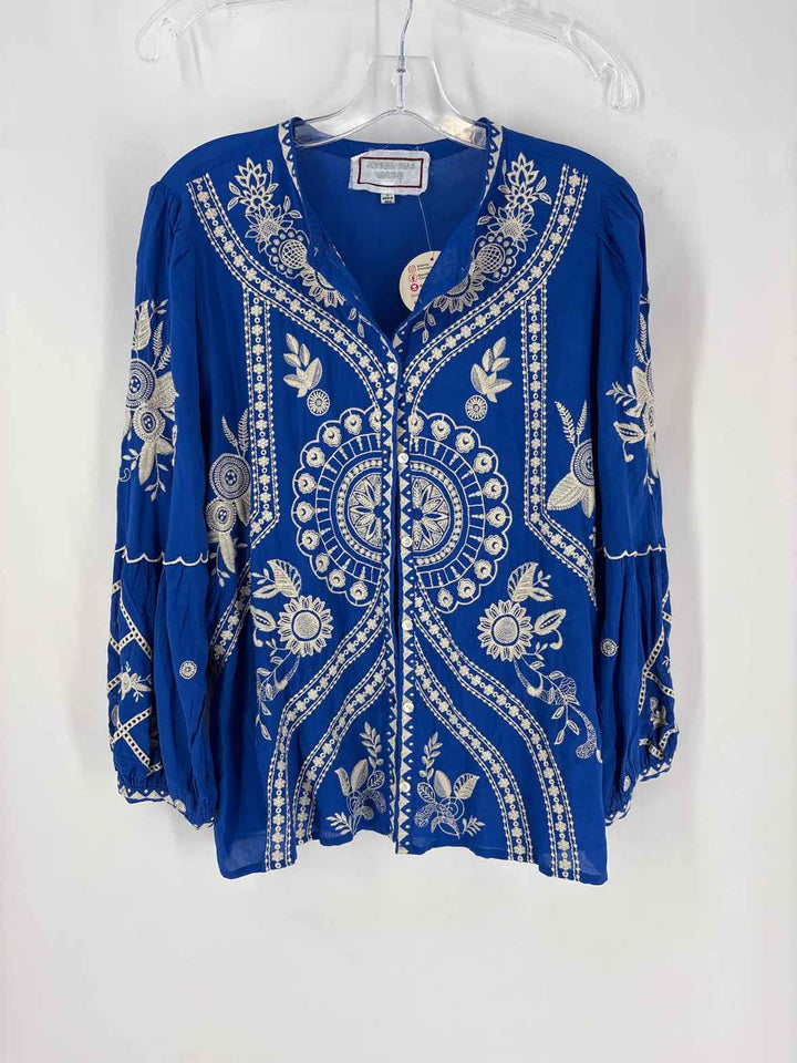 Size L Johnny Was Blue Shirt