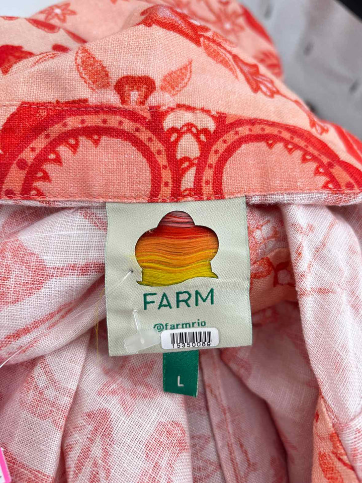Size L FARM RIO Orange Romper