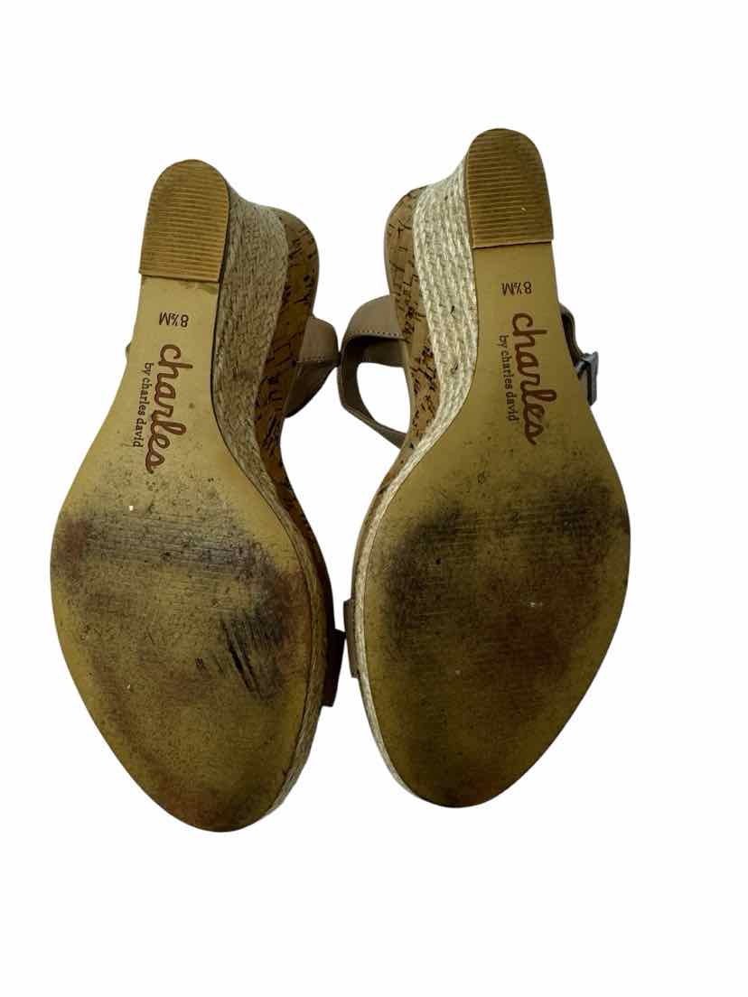Shoe Size 8.5 CHARLES DAVID Nude Sandals