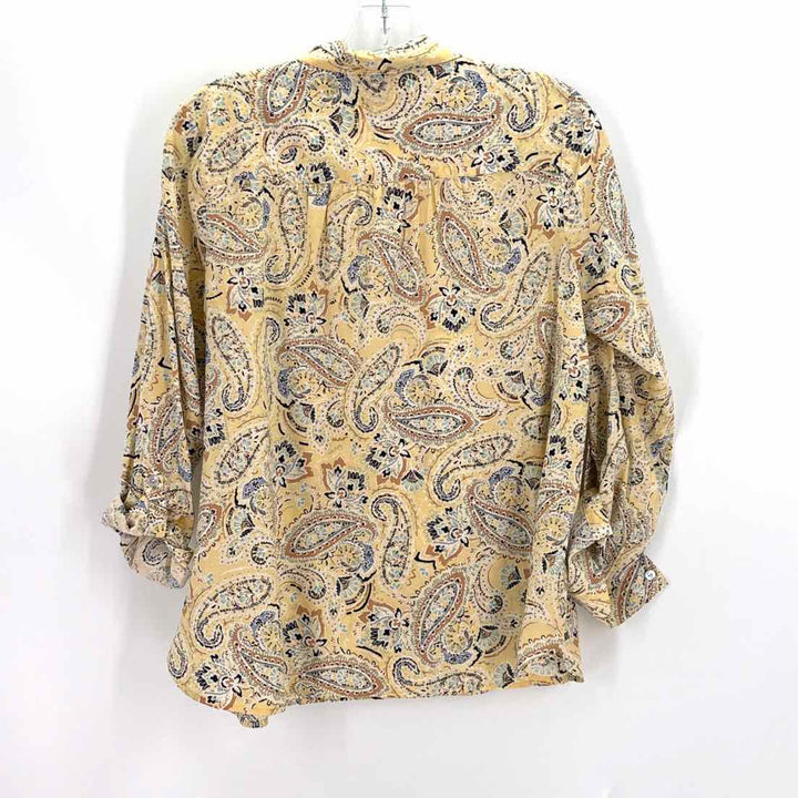 Size S J JILL Yellow Print Shirt