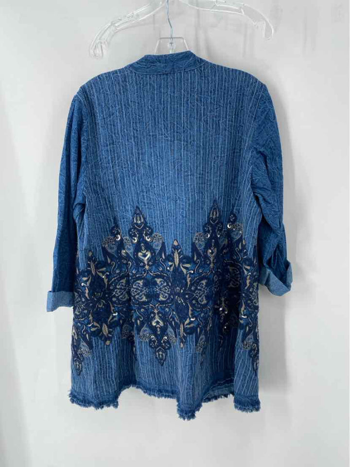 Size L Chico's Denim Blazer