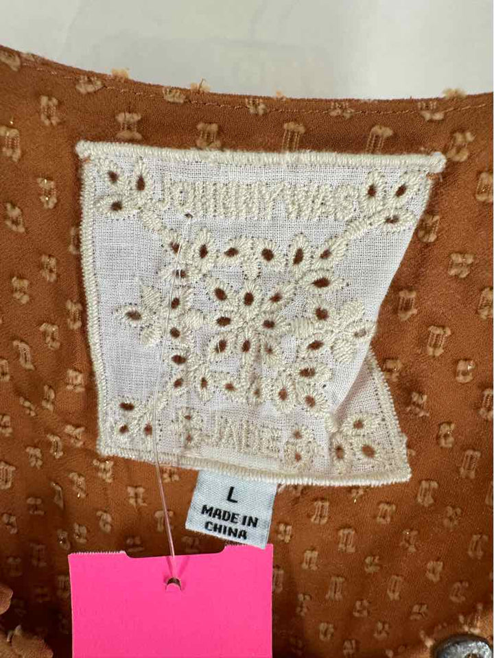 Size L Johnny Was Brown Shirt