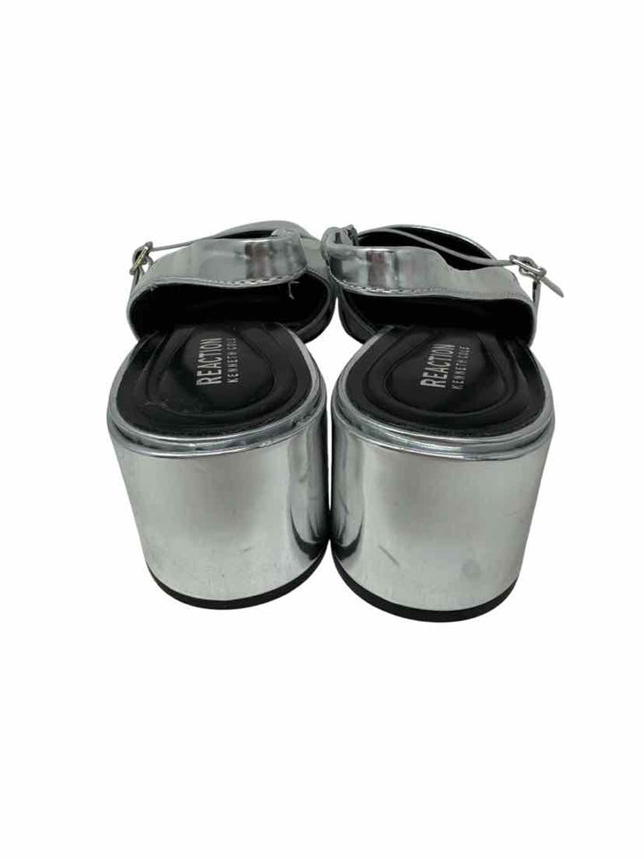 Shoe Size 11 Kenneth Cole Silver Leather Pumps