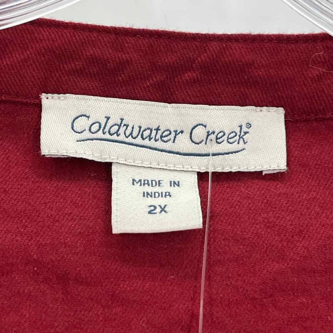 Size 2X Coldwater Creek Red Shirt
