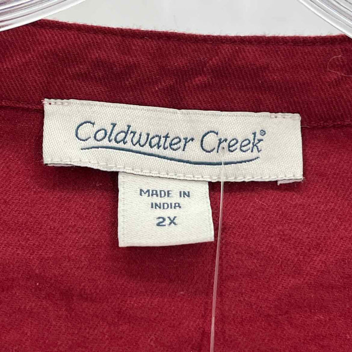 Size 2X Coldwater Creek Red Shirt