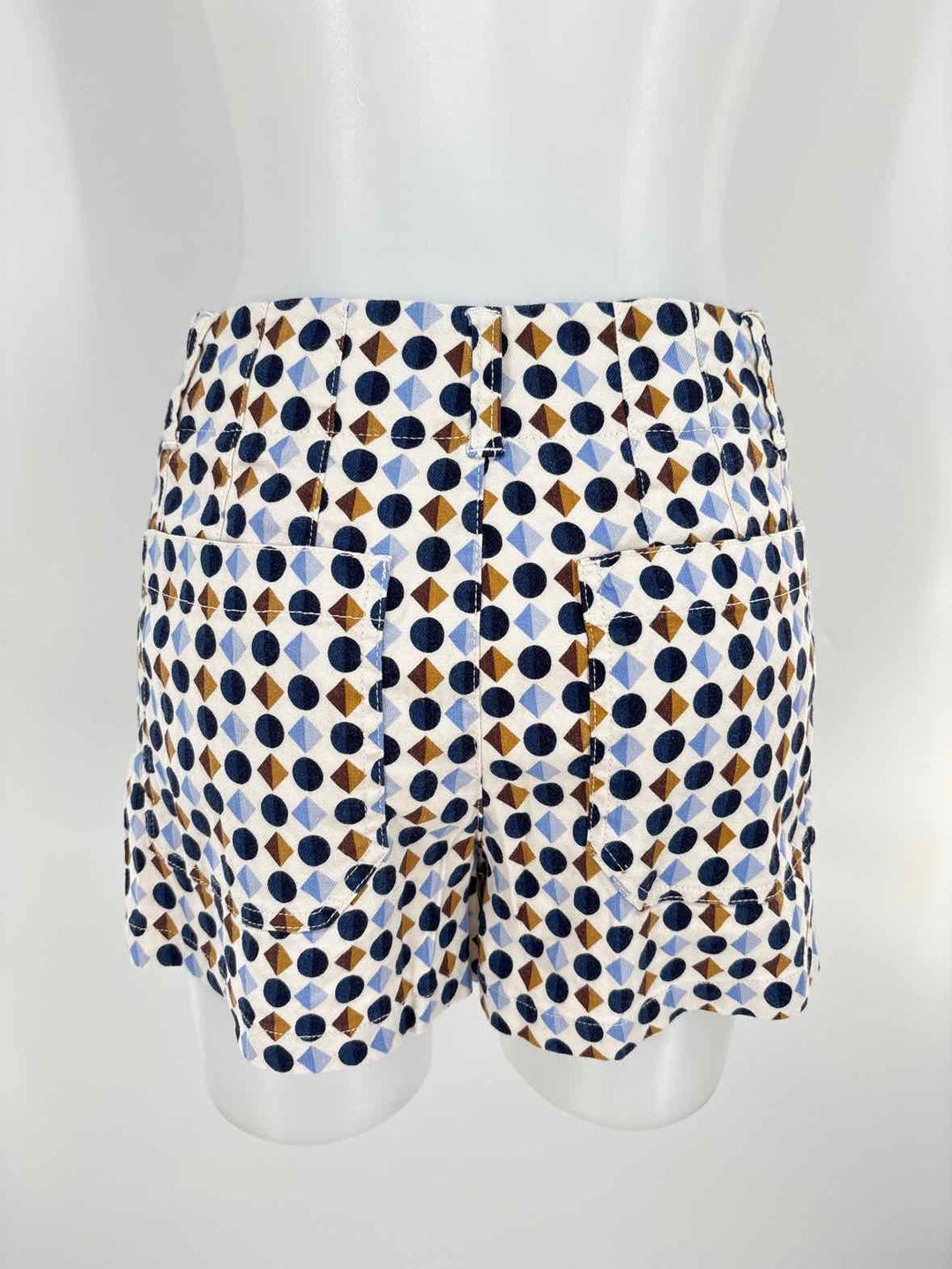 Size 28 MAEVE Blue Print Shorts