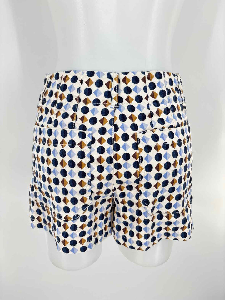 Size 28 MAEVE Blue Print Shorts