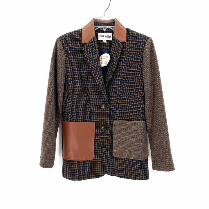 Size XS Steve Madden Navy Print Blazer