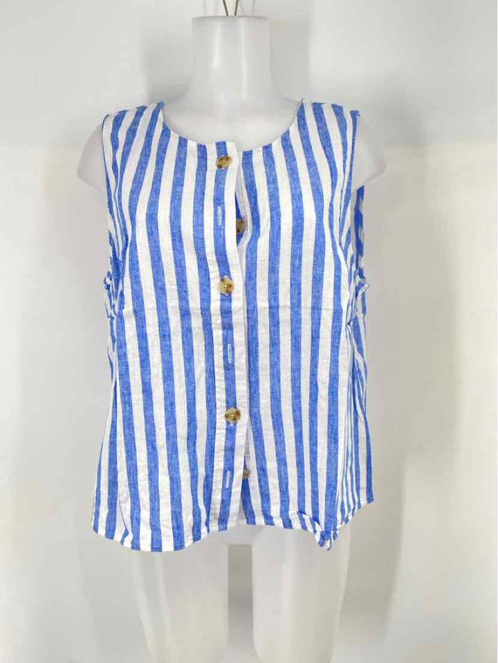 Size XL J Crew Blue Print Shirt