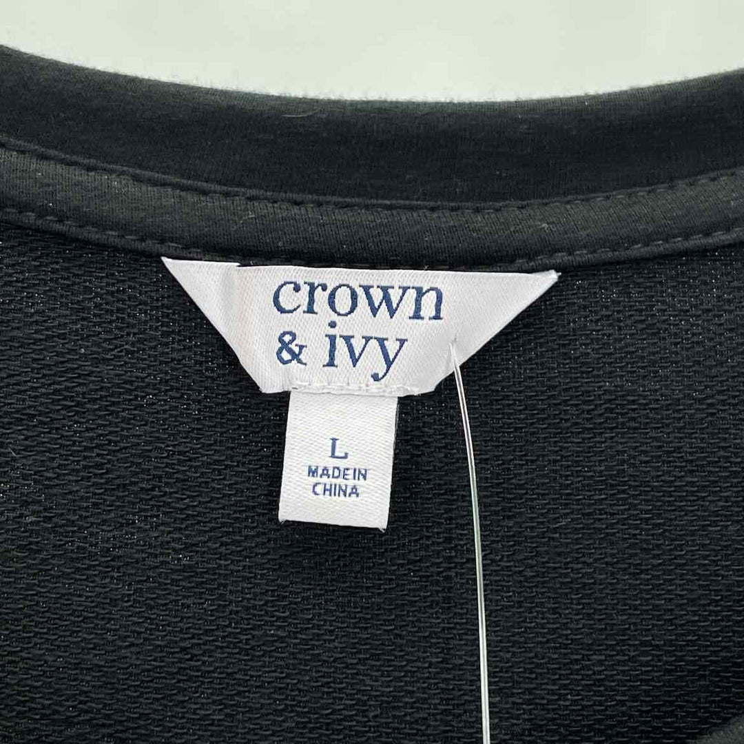 Size L CROWN & IVY Black Dress