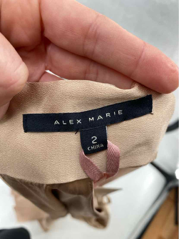 Size 2 ALEX MARIE Gold Dress