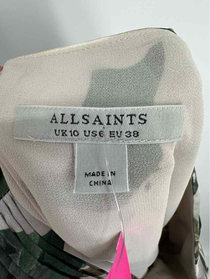 Size 6 ALL SAINTS TAN PRINT Dress