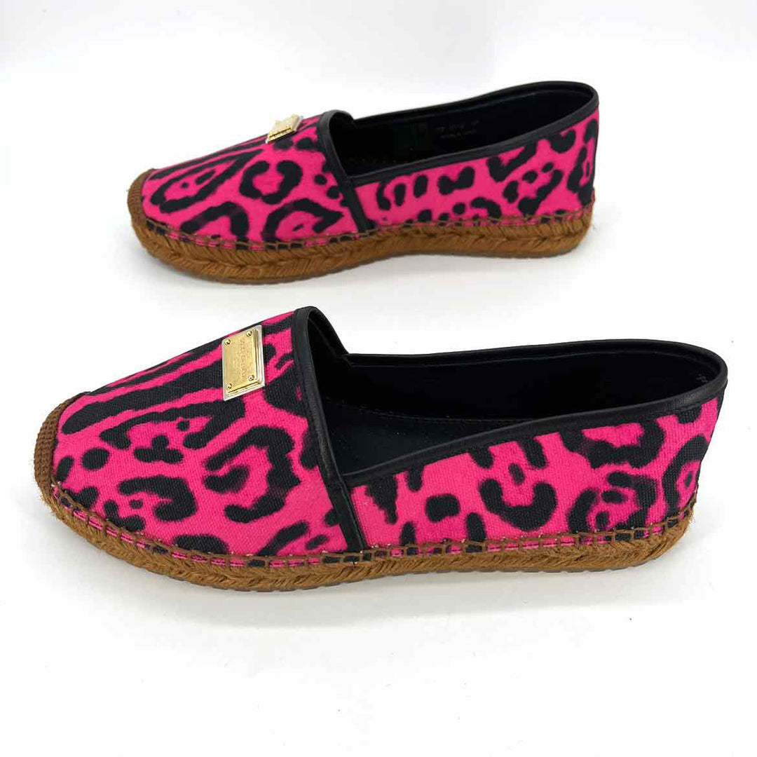 Shoe Size 40 Dolce & Gabbana Fuschia Canvas Luxury - Flats