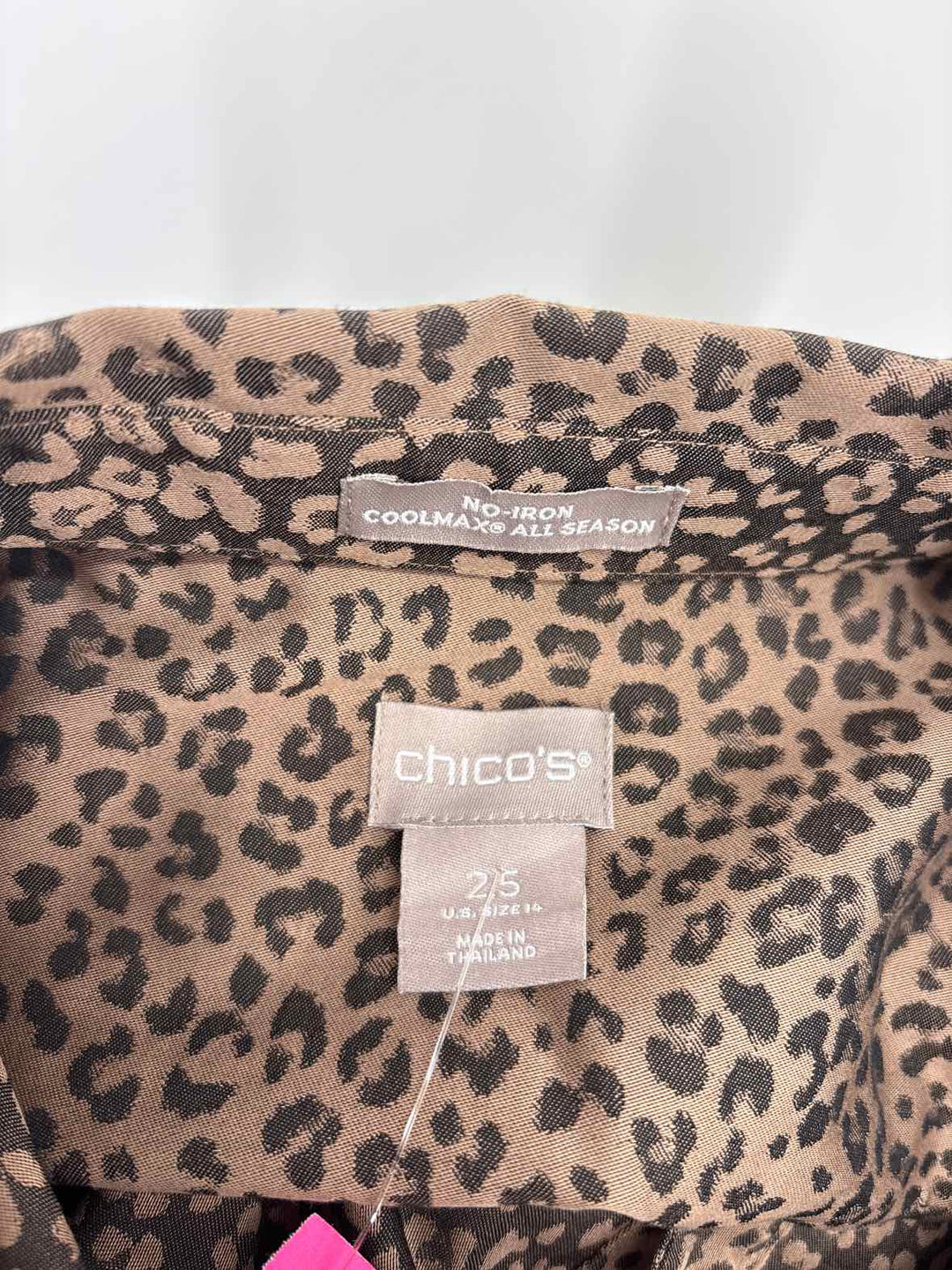 Size 14 Chico's Brown Print Shirt