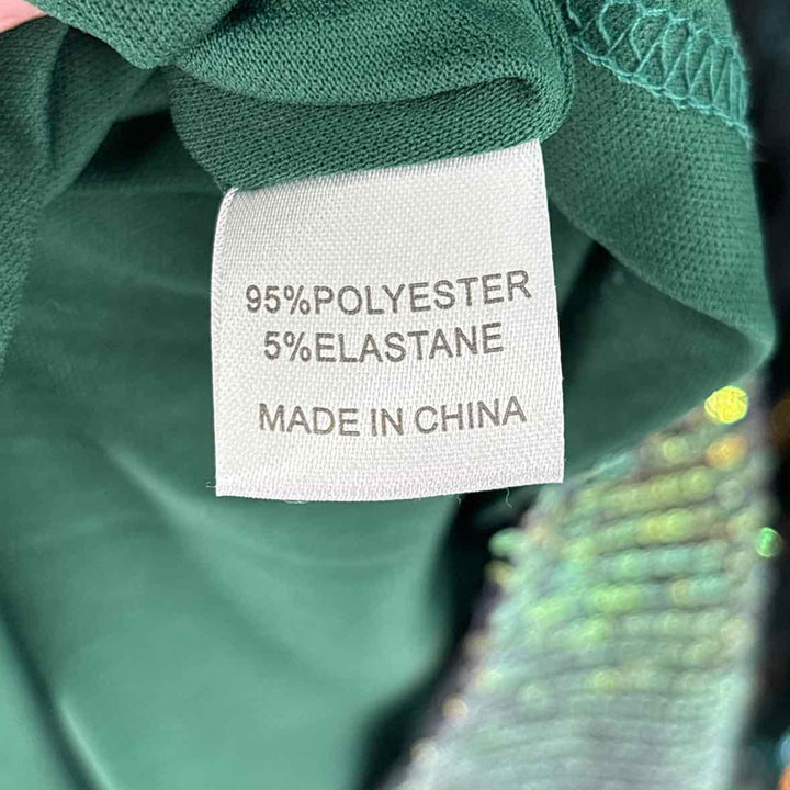 Size 4X Green Sequined Dress