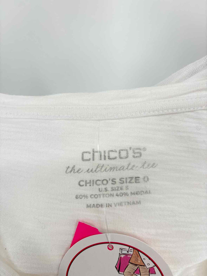 Size S Chico's White Cotton Shirt