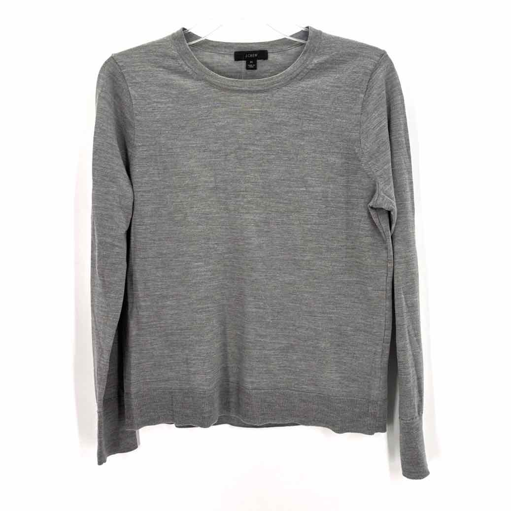 Size M J Crew Gray Wool Sweater