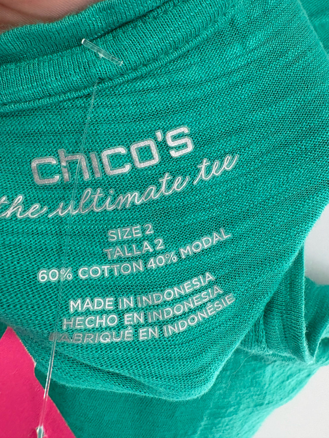 Size L Chico's Green Shirt
