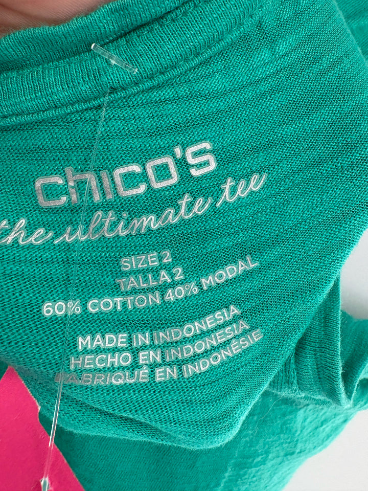 Size L Chico's Green Shirt