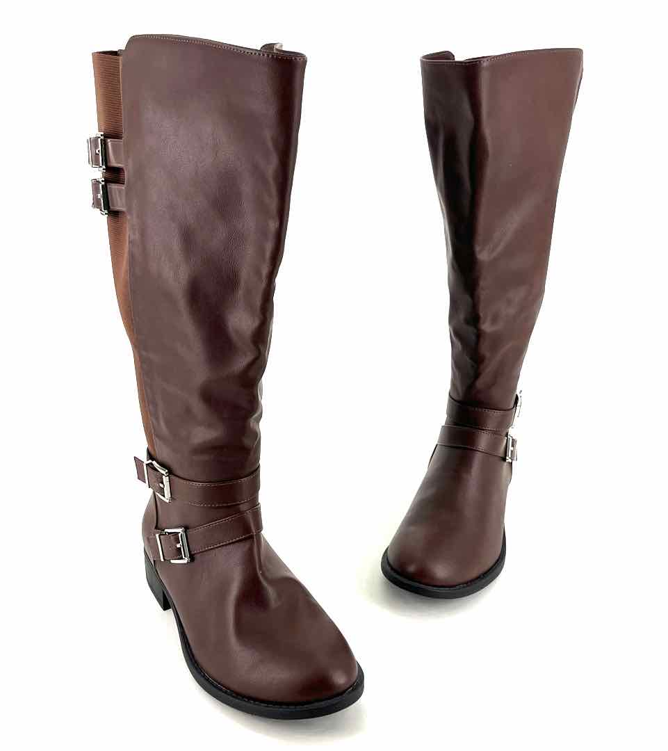 Shoe Size 9.5 Torrid Brown Faux Leather Boots