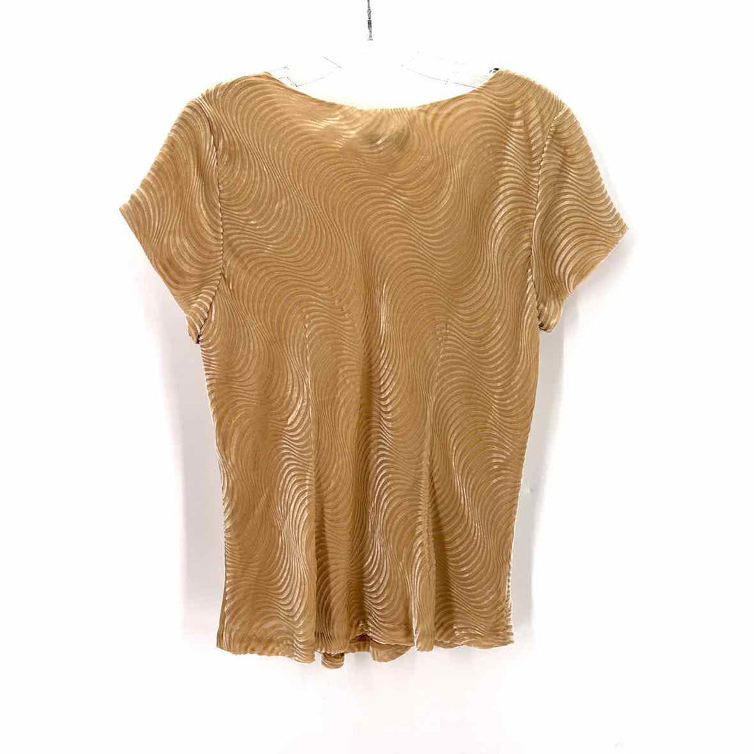 Size 10 Talbots Tan Velour Shirt