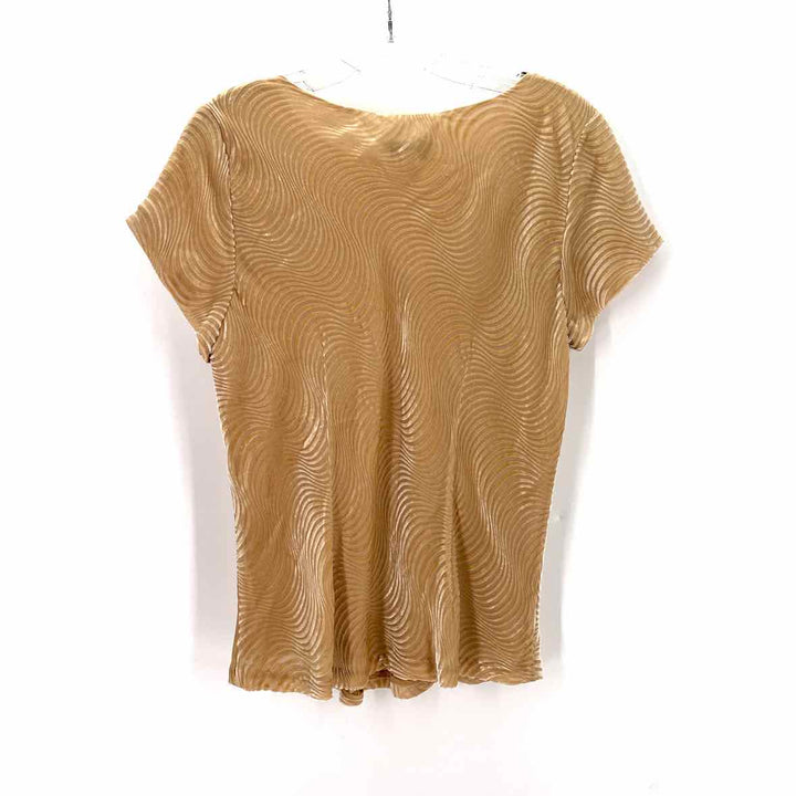 Size 10 Talbots Tan Velour Shirt