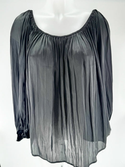 Size M Hudson Black Sateen Sweater