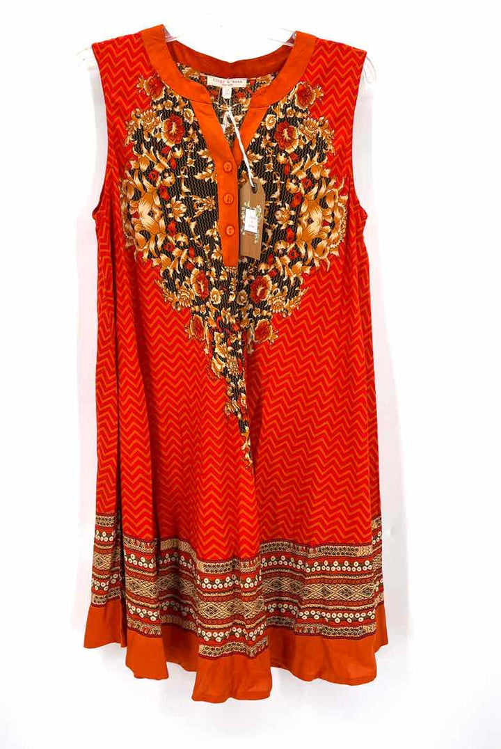 Size L ORANGE PRINT Dress