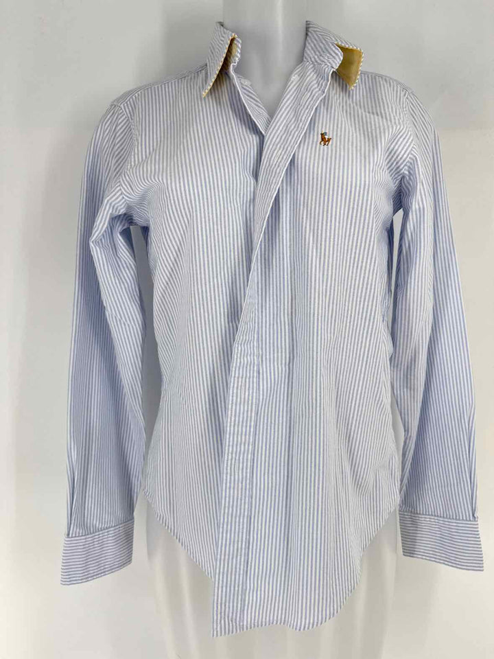 Size 8 RALPH LAUREN Blue Shirt