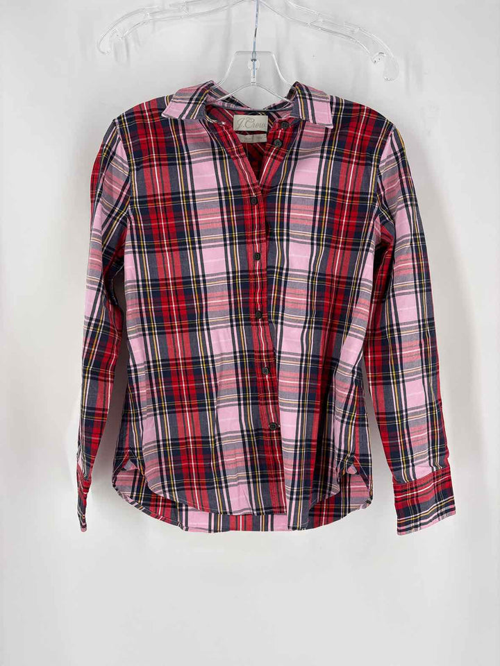 Size 8 J Crew Multi-Color Shirt