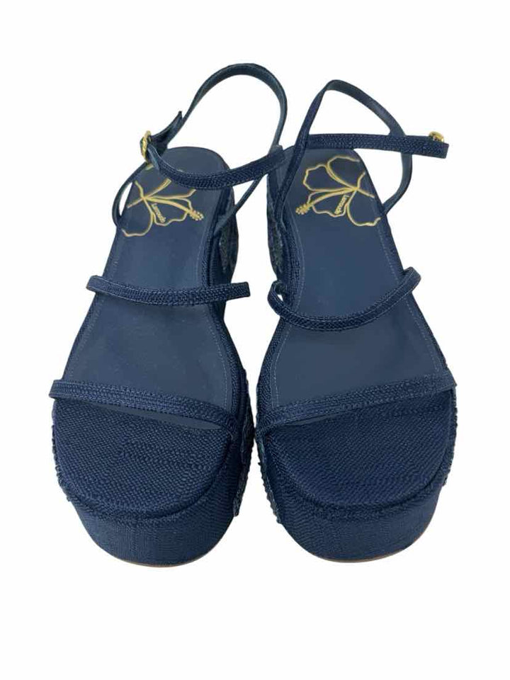 Shoe Size 9.5 LARROUDE Navy Sandals