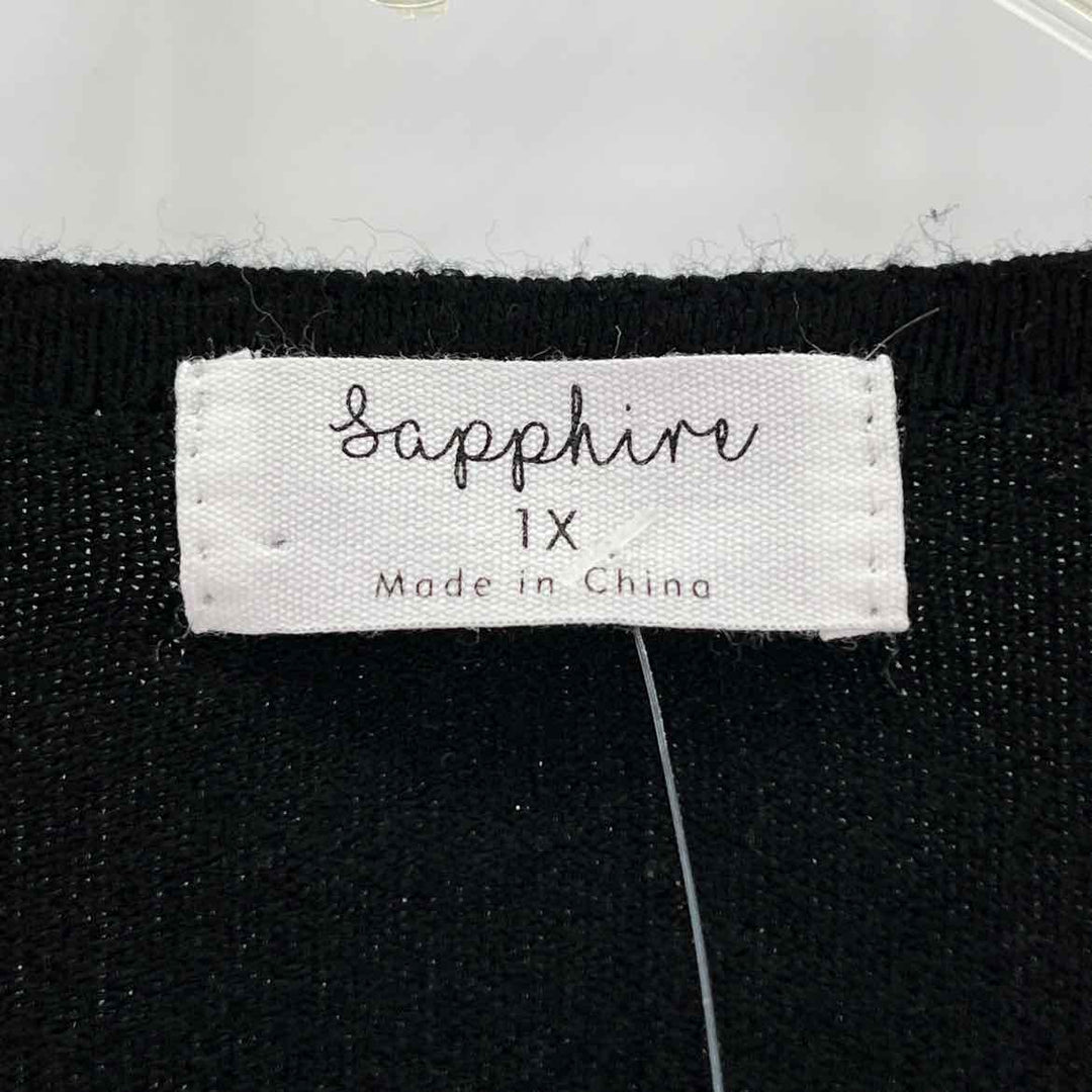 Size 1X Black Sweater