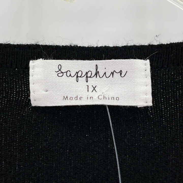 Size 1X Black Sweater