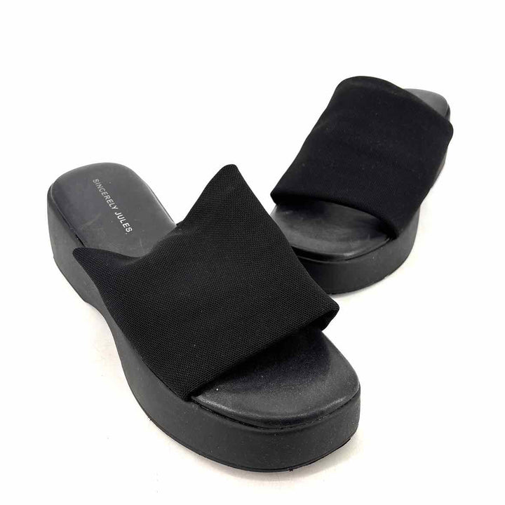 Shoe Size 8.5 SINCERELY JULES Black Sandals
