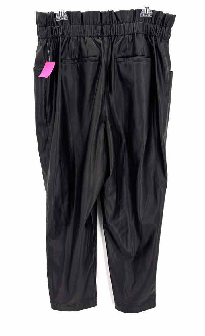 Size 14 MADEWELL Black Faux Leather Pants