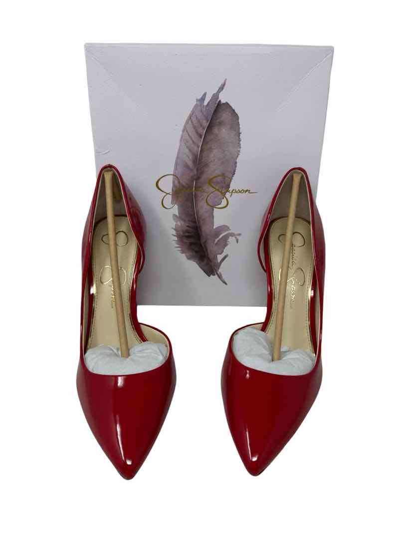 Shoe Size 9 Jessica Simpson Red PATENT Pumps