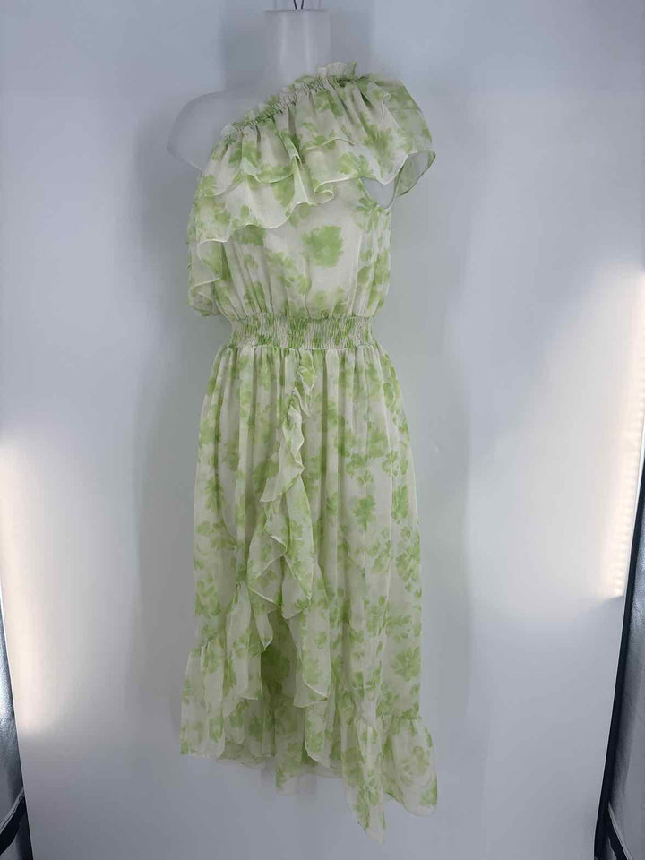 Size L MISA Green Print Dress