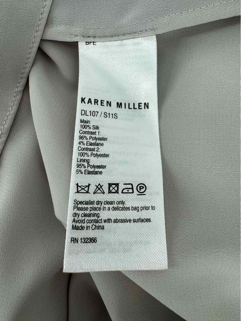 Size 6 KAREN MILLEN Gray Sateen Dress