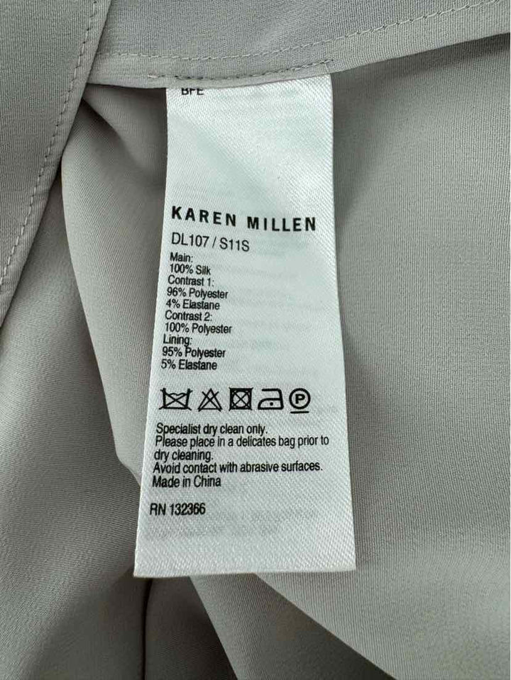 Size 6 KAREN MILLEN Gray Sateen Dress