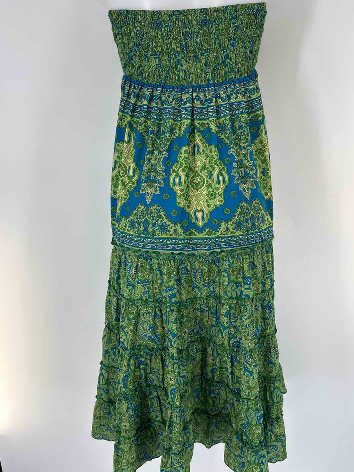 Size S ALBERTO MAKALI Green Print Dress