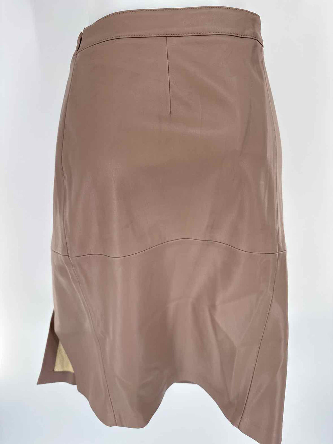 Size 16 MANGO Taupe Faux Leather Skirt