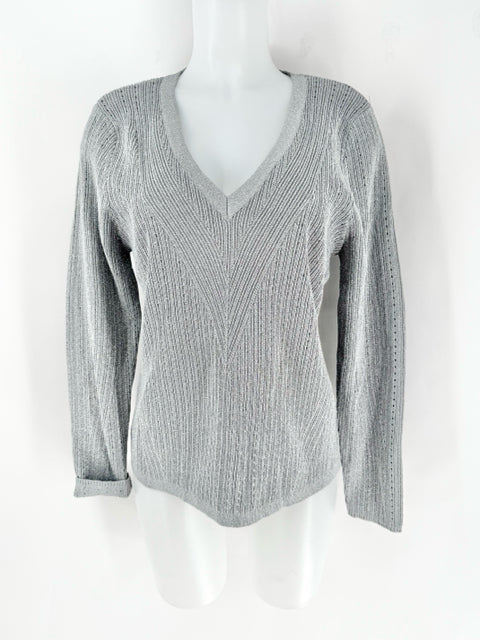 Size XL INC Silver Knit Sweater