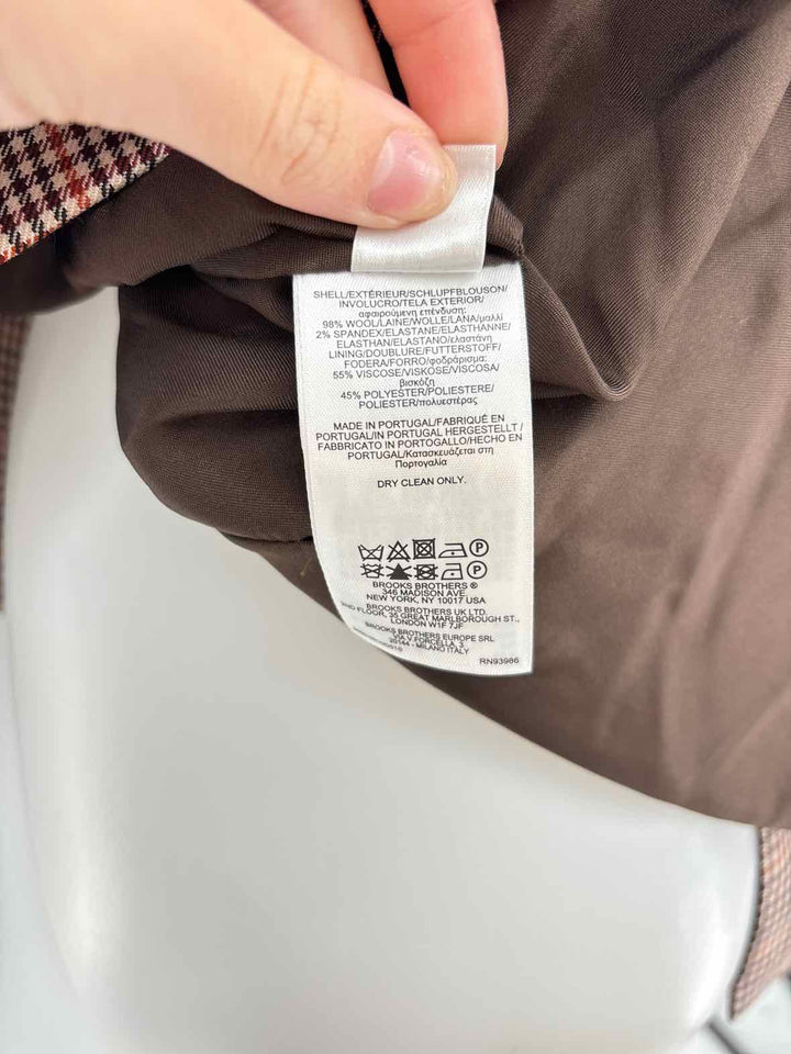 Size 8 Brooks Brothers Brown Print Jacket