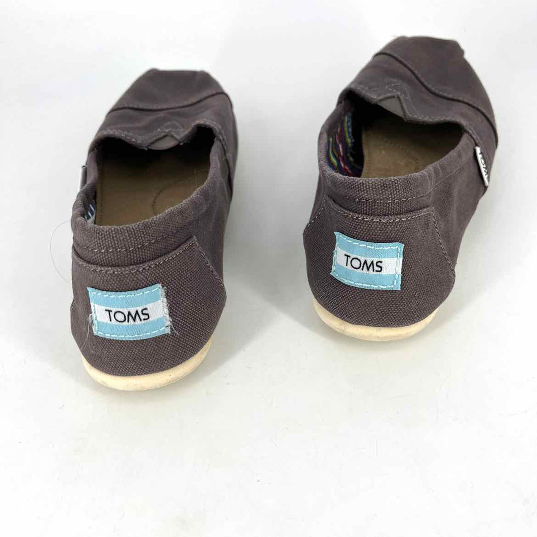 Shoe Size 6.5 Toms Brown Canvas Flats