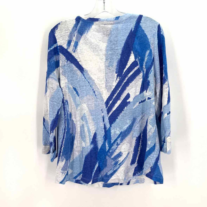 Size L Chico's Multi-Color Linen Shirt
