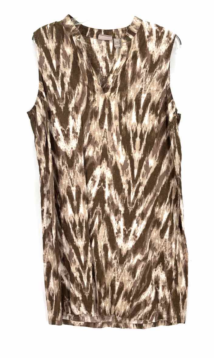 Size 2.5 Chico's Multi-Color Linen Dress