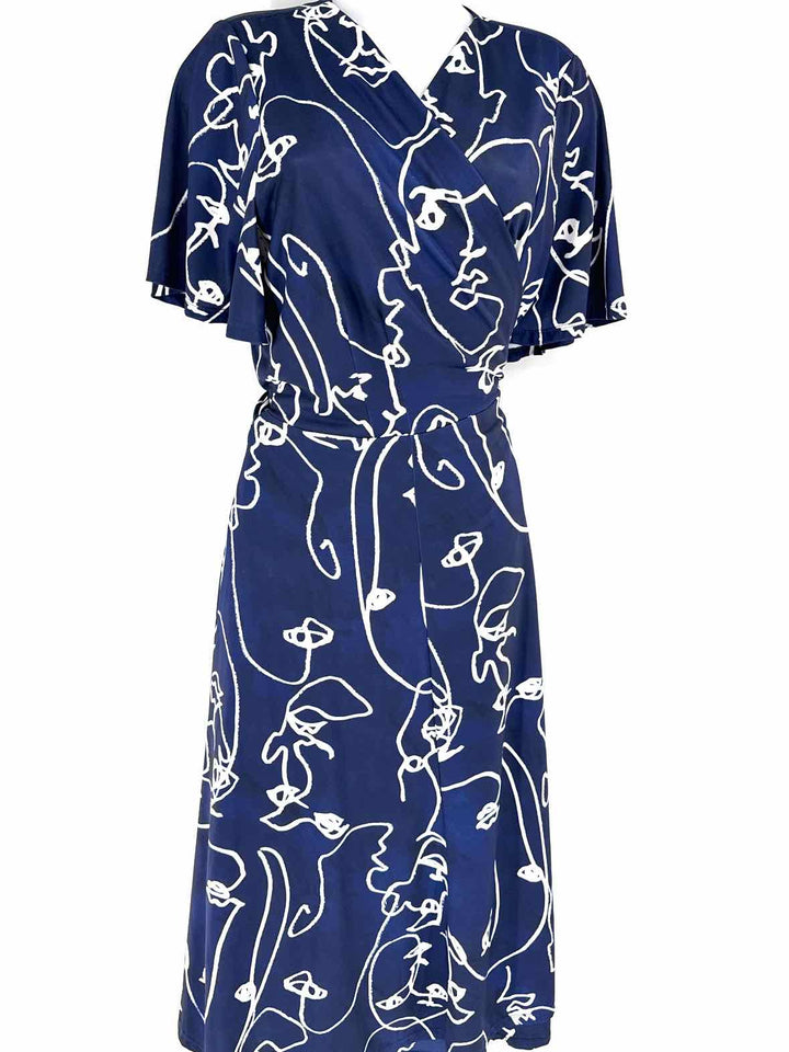 Size XXL HUTCH Navy Print Dress